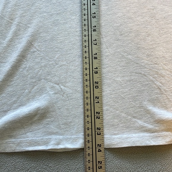 Original Retro Brand NOTRE DAME V neck Gray Tee Size L Distressed Space Dyed - Picture 7 of 9